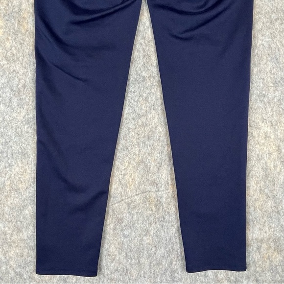 DG2 Diane Gilman Faux Leather Moto Navy Blue Leggings - Sz M - Picture 6 of 12